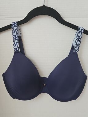Natori | NWOT Women's Navy Pure Luxe Custom Coverage Contour Lace Underwire Bra